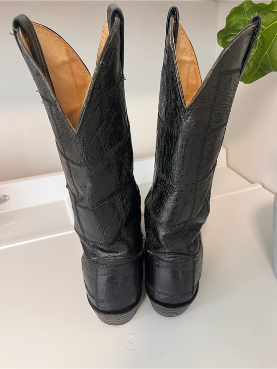 Vintage Nocona Ostrich Patchwork Leather Cowboy Boots Sz 9D main image 6
